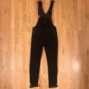 Black corduroy overalls sz small